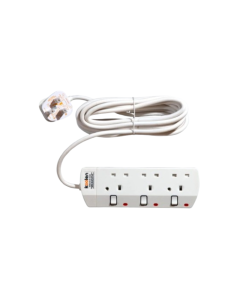 koolen 3 Outlet Power Strip, 5m Cable, White - 301100002
