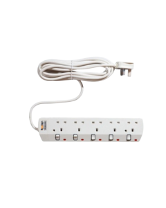 koolen 5 Outlet Power Strip, 5m Cable, White - 301100006