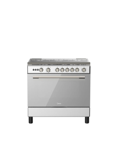 Midea Gas Cooker Stainless Steel – 115 L – 5 Burners – Grey