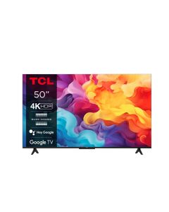TCL Smart LED TV, 50-inch size, 4K resolution, Google TV operating system, Voice control - 50V6B.