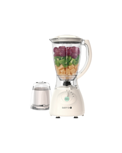 Dots Blender 2 in 1,350W , 1.5 liter , 4 speeds, White, BLD-001