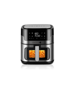 Dots Air Fryer, 1800 Watt - 8 Liter Capacity - LED Light Indicator - Viewing Window Silver/Black - CFA1024D8