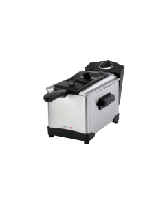 Dots Deep Fryer, 3 L , temperature control, 2000 watts, silver - FRX-118