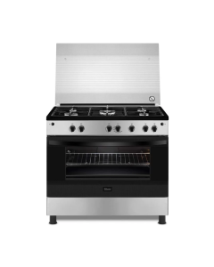 Gibson Gas Oven 5 Burners Full Safety 90x60 cm - Black Steel - GNGJ90JGWC