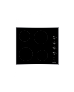 Glem Gas Built-in Electric Ceramic Surface 60cm, 4Burner, 6000W, Black - GTH64K