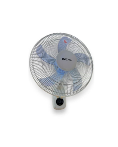 GVC PRO Wall Fan with Remote Control and 5 Blades and 3 Speeds, 60W - GVCW7400 White