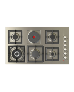 Kitchen Line Hob 5 Gas Burners + 1 Electric 90 Cm – Italian – J5023