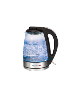 Dots Glass Water Kettle, 1.7 Liters, 1850 - 2200 Watts White - KDG-010