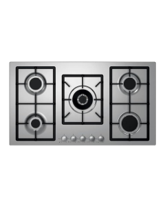 Kitchen Line 90cm 5 burner heavy duty gas hob with front switches Italian KLQ905VTGC