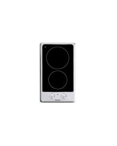 Glem Gas, Built-in Electric Hob, 29cm, 2 Ceramic Burners, Italian, Black Steel, P3FNMI
