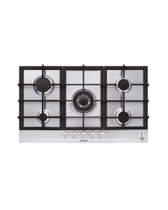 Glem Gas Built in Gas Hob, 5 Burner, 90 cm, Electronic Ignition, Steel - P9FV5GI